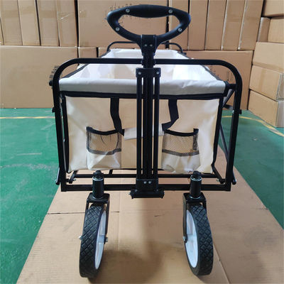 Kontrol Mudah Dilipat Keranjang Belanja Bingkai Logam Lipat Camping Wagon