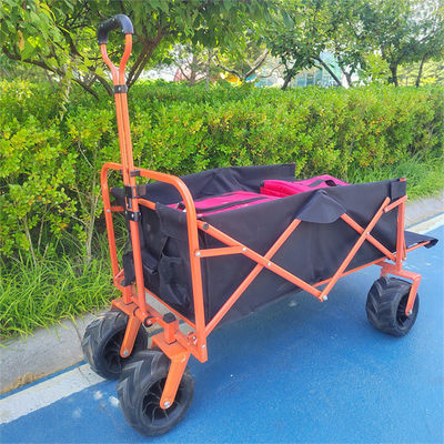 PU Roda Piknik Serbaguna Taman Berkemah Di Luar Ruangan Keranjang Trolley Lipat