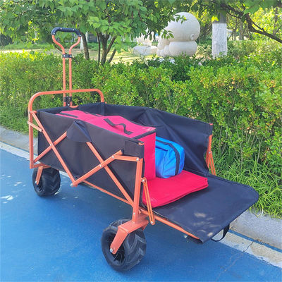 PU Roda Piknik Serbaguna Taman Berkemah Di Luar Ruangan Keranjang Trolley Lipat