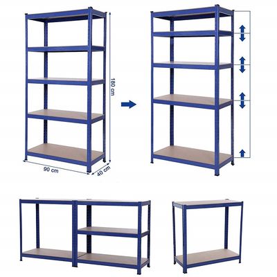 Custom Store 5 Tier Stainless Steel Display Rak Rak Gudang Untuk Penyimpanan