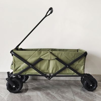Beach Wagon Cart Grocery Slider Cart Kereta Dorong Lipat Utilitas yang Dapat Dilipat