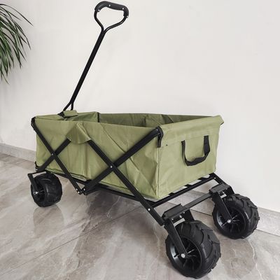 Beach Wagon Cart Grocery Slider Cart Kereta Dorong Lipat Utilitas yang Dapat Dilipat