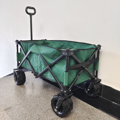 Double Deck Oxford Cloth Dilipat Beach Wagon Metal Frame Camping Wagon