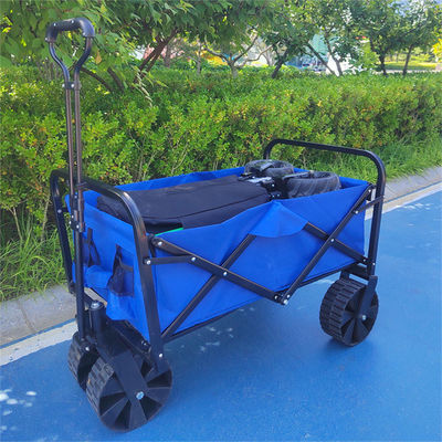 Handcart Foldable Wagon Cart Shopping Cart Dengan Roda Adjustable Folding Wagon