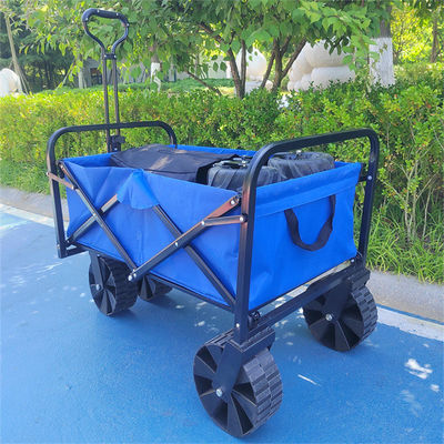 Handcart Foldable Wagon Cart Shopping Cart Dengan Roda Adjustable Folding Wagon