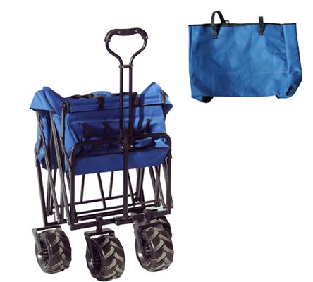 Gerobak Lipat Pegangan Peregangan Keranjang Berkemah Lipat Trolley Pantai Lipat