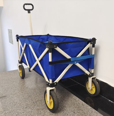 Gerobak Gerobak Lipat yang Dapat Dilipat Empat Roda Pegangan yang Dapat Ditarik Trolley Tangan Utilitas Tugas Berat