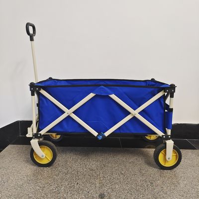 Gerobak Gerobak Lipat yang Dapat Dilipat Empat Roda Pegangan yang Dapat Ditarik Trolley Tangan Utilitas Tugas Berat