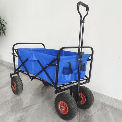 Rangka Stainless Steel Dilipat Gerobak Lipat Roda Ban Pneumatik Gerobak Taman Portabel
