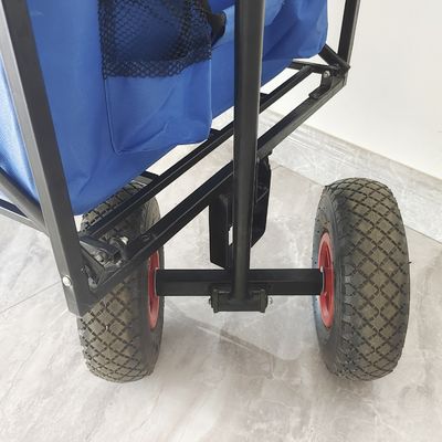 Rangka Stainless Steel Dilipat Gerobak Lipat Roda Ban Pneumatik Gerobak Taman Portabel