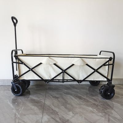 600D Oxford Folding Camping Cart PU Wheels Adjustable Dilipat Beach Wagon Extended Body