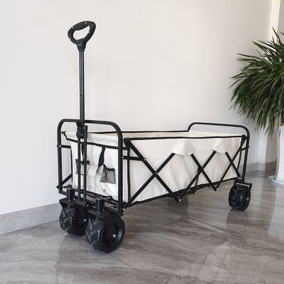 600D Oxford Folding Camping Cart PU Wheels Adjustable Dilipat Beach Wagon Extended Body