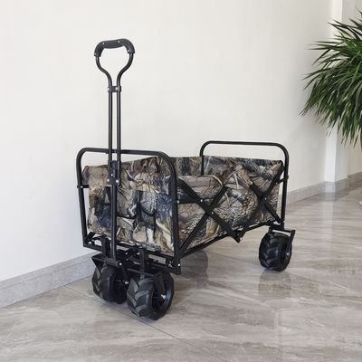 Keranjang Taman Lipat Tugas Berat 160LB Muat 4 Roda Trolley Pantai Berkemah