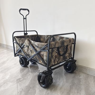 Keranjang Taman Lipat Tugas Berat 160LB Muat 4 Roda Trolley Pantai Berkemah
