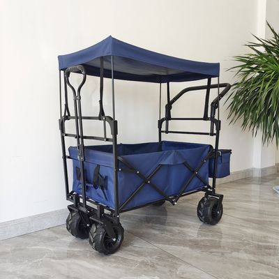 Kereta Camping Lipat Kereta Troli Pantai Dengan Atap Dollies Lipat Wagon