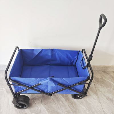 Outdoor Camping Folding Beach Wagon Dengan Band Brake PU Wide Wheels