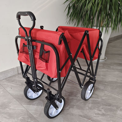 Outdoor Garden Folding Wagon Roda PVC Roda sempit Stretch Handle