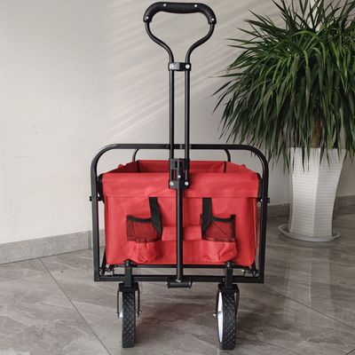 Outdoor Garden Folding Wagon Roda PVC Roda sempit Stretch Handle