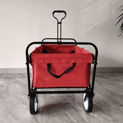 Outdoor Garden Folding Wagon Roda PVC Roda sempit Stretch Handle