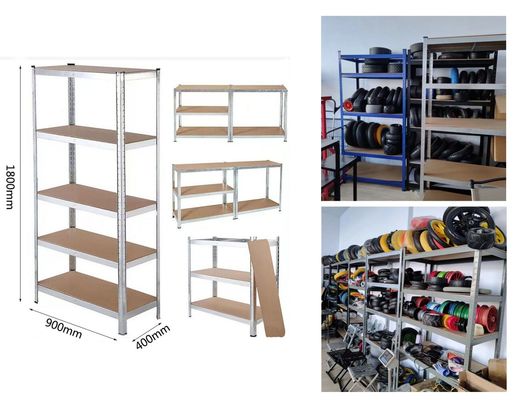5 Rack Racking Rack logam yang dapat disesuaikan Multipurpose Boltless 180x90x40CM