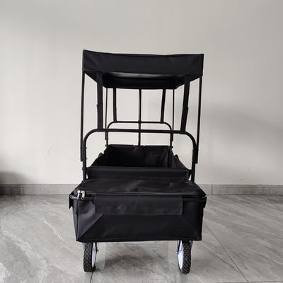 Wagon Lipat Lipat Dengan Canopy yang Dapat Dihapus Wagon Lipat Utilitas Dengan Roda Berputar 360 derajat