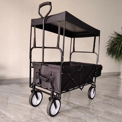 Wagon Lipat Lipat Dengan Canopy yang Dapat Dihapus Wagon Lipat Utilitas Dengan Roda Berputar 360 derajat