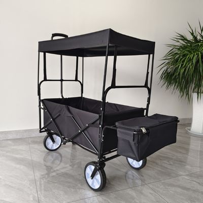 Wagon Lipat Lipat Dengan Canopy yang Dapat Dihapus Wagon Lipat Utilitas Dengan Roda Berputar 360 derajat