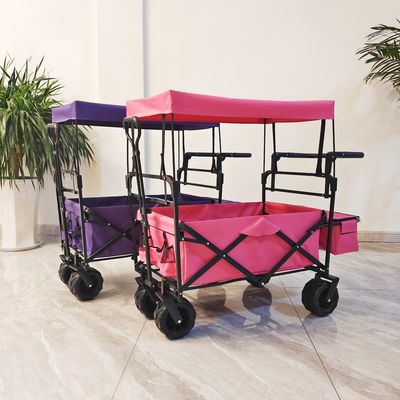 Kereta Camping Outdoor Lipat Dengan Atap Kereta Stroller Lipat Untuk Anak-anak