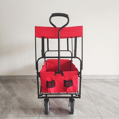 Outdoor Camping Wagon Stroller Dengan Atap Untuk Anak-anak Pantai Piknik