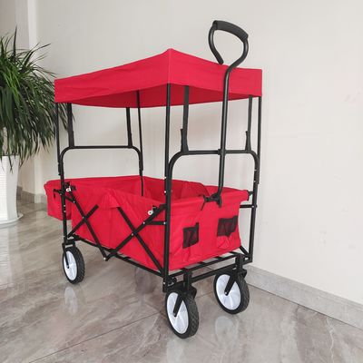 Outdoor Camping Wagon Stroller Dengan Atap Untuk Anak-anak Pantai Piknik