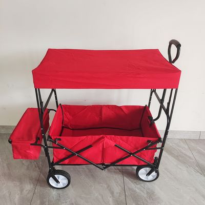 Outdoor Camping Wagon Stroller Dengan Atap Untuk Anak-anak Pantai Piknik