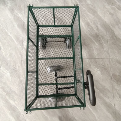 Heavy Duty Steel Mesh Utility Cart Wagon Wheelbarrow Steel Mesh 4.10/3.50-4 Roda