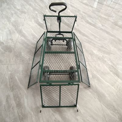 44.66 Pounds Green Heavy Duty Detachable Garden Mesh Cart untuk Profesional