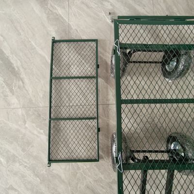 Heavy Duty Steel Mesh Utility Cart Wagon Wheelbarrow Steel Mesh 4.10/3.50-4 Roda
