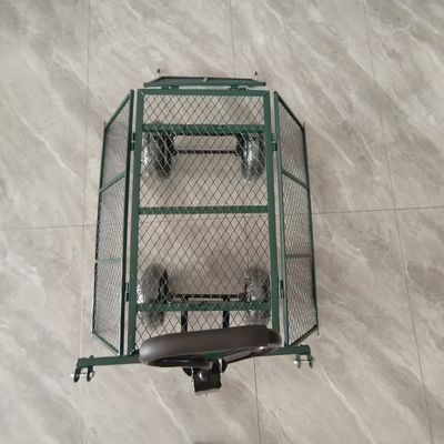 Heavy Duty Steel Mesh Utility Cart Wagon Wheelbarrow Steel Mesh 4.10/3.50-4 Roda