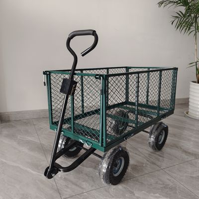 44.66 Pounds Green Heavy Duty Detachable Garden Mesh Cart untuk Profesional