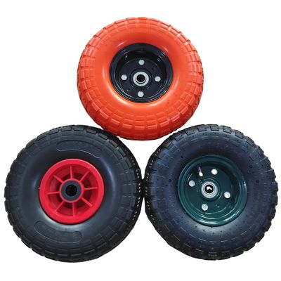 Roda Karet Solid Hitam untuk Peralatan Industri Tersedia dengan Rem Opsional