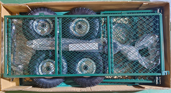44.66 Pounds Green Heavy Duty Detachable Garden Mesh Cart untuk Profesional